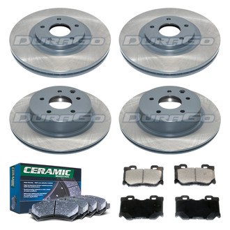 DuraGo® - Plain Front and Rear Brake Kit with Ceramic Pads