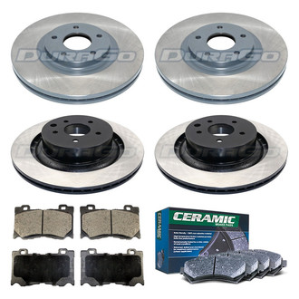 DuraGo® - Plain Front and Rear Brake Kit with Ceramic Pads