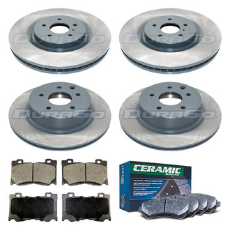 DuraGo® - Plain Front and Rear Brake Kit with Ceramic Pads
