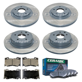 DuraGo® - Plain Front and Rear Brake Kit with Ceramic Pads