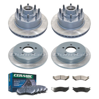 DuraGo® - Plain Front and Rear Brake Kit with Ceramic Pads