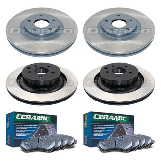 DuraGo® - Plain Front and Rear Brake Kit with Ceramic Pads