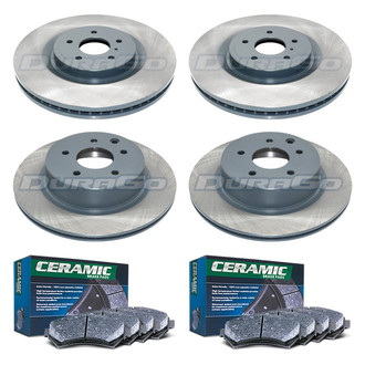 DuraGo® - Plain Front and Rear Brake Kit with Ceramic Pads