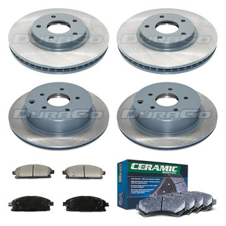 DuraGo® - Plain Front and Rear Brake Kit with Ceramic Pads