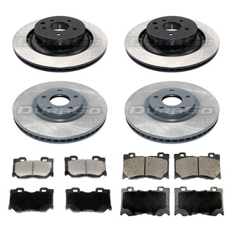 DuraGo® - Plain Front and Rear Brake Kit with Ceramic Pads