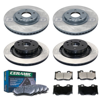 DuraGo® - Plain Front and Rear Brake Kit with Ceramic Pads