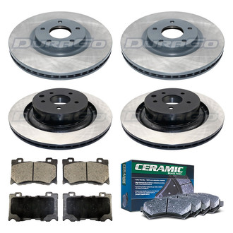 DuraGo® - Plain Front and Rear Brake Kit with Ceramic Pads