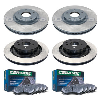 DuraGo® - Plain Front and Rear Brake Kit with Ceramic Pads