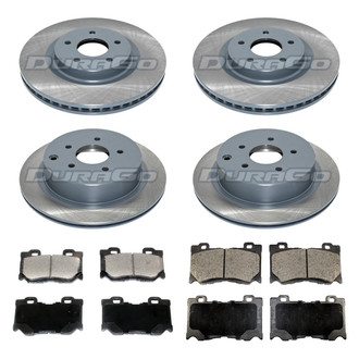 DuraGo® - Plain Front and Rear Brake Kit with Ceramic Pads