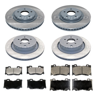 DuraGo® - Plain Front and Rear Brake Kit with Ceramic Pads