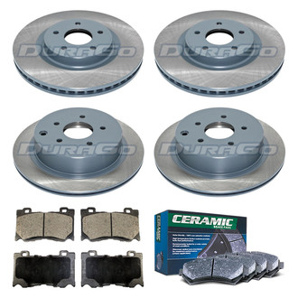 DuraGo® - Plain Front and Rear Brake Kit with Ceramic Pads