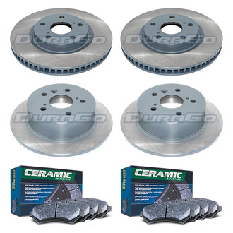 DuraGo® - Plain Front and Rear Brake Kit with Ceramic Pads