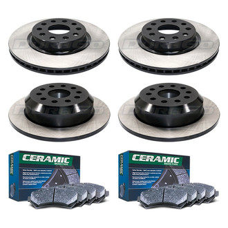 DuraGo® - Plain Front and Rear Brake Kit with Ceramic Pads