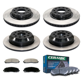 DuraGo® - Plain Front and Rear Brake Kit with Ceramic Pads