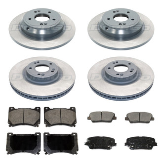 DuraGo® - Plain Front and Rear Brake Kit with Ceramic Pads
