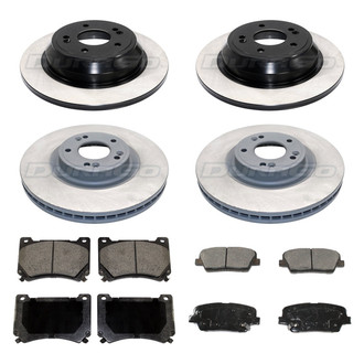 DuraGo® - Plain Front and Rear Brake Kit with Ceramic Pads