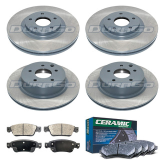 DuraGo® - Plain Front and Rear Brake Kit with Ceramic Pads