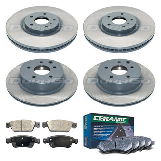 DuraGo® - Plain Front and Rear Brake Kit with Ceramic Pads
