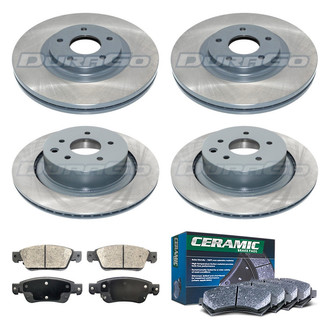 DuraGo® - Plain Front and Rear Brake Kit with Ceramic Pads