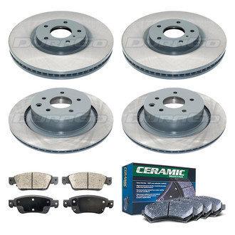 DuraGo® - Plain Front and Rear Brake Kit with Ceramic Pads