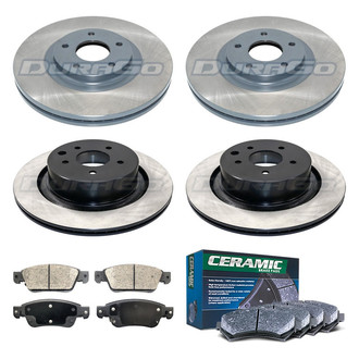 DuraGo® - Plain Front and Rear Brake Kit with Ceramic Pads