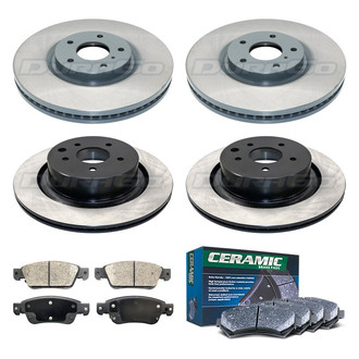 DuraGo® - Plain Front and Rear Brake Kit with Ceramic Pads