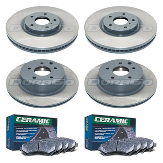DuraGo® - Plain Front and Rear Brake Kit with Ceramic Pads