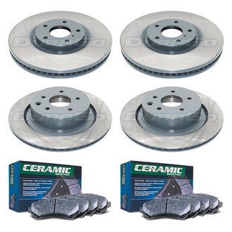 DuraGo® - Plain Front and Rear Brake Kit with Ceramic Pads