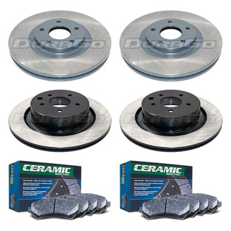DuraGo® - Plain Front and Rear Brake Kit with Ceramic Pads