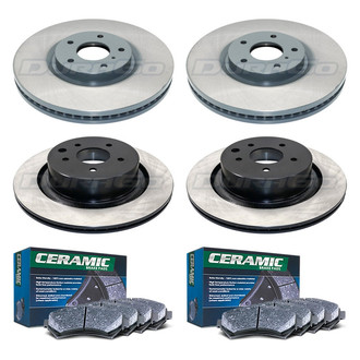 DuraGo® - Plain Front and Rear Brake Kit with Ceramic Pads