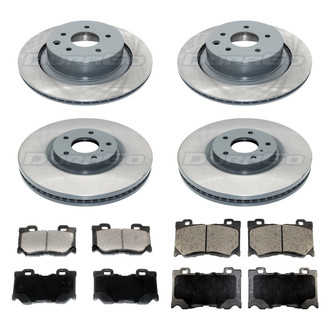 DuraGo® - Plain Front and Rear Brake Kit with Ceramic Pads