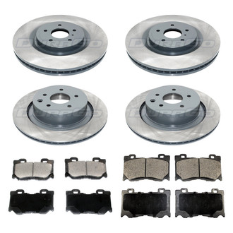 DuraGo® - Plain Front and Rear Brake Kit with Ceramic Pads
