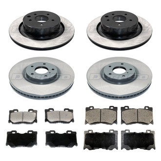 DuraGo® - Plain Front and Rear Brake Kit with Ceramic Pads