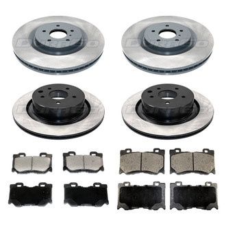 DuraGo® - Plain Front and Rear Brake Kit with Ceramic Pads
