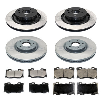 DuraGo® - Plain Front and Rear Brake Kit with Ceramic Pads