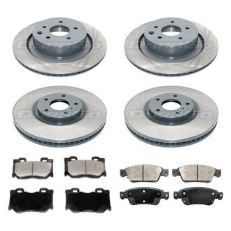 DuraGo® - Plain Front and Rear Brake Kit with Ceramic Pads