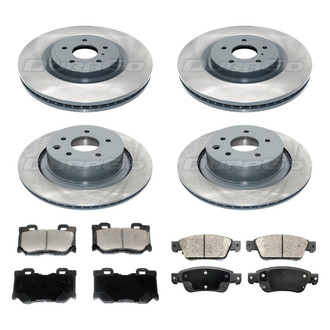 DuraGo® - Plain Front and Rear Brake Kit with Ceramic Pads