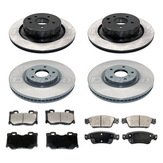 DuraGo® - Plain Front and Rear Brake Kit with Ceramic Pads