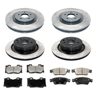 DuraGo® - Plain Front and Rear Brake Kit with Ceramic Pads