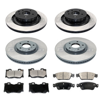 DuraGo® - Plain Front and Rear Brake Kit with Ceramic Pads