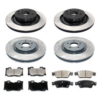 DuraGo® - Plain Front and Rear Brake Kit with Ceramic Pads