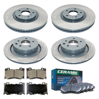 DuraGo® - Plain Front and Rear Brake Kit with Ceramic Pads