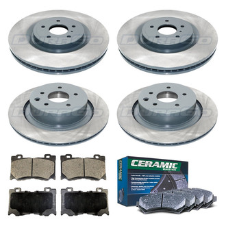 DuraGo® - Plain Front and Rear Brake Kit with Ceramic Pads