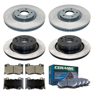 DuraGo® - Plain Front and Rear Brake Kit with Ceramic Pads