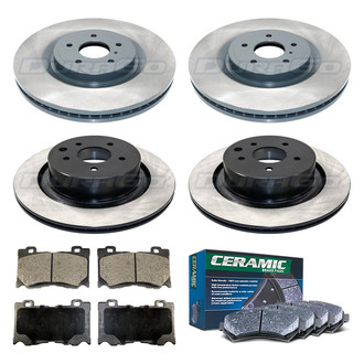 DuraGo® - Plain Front and Rear Brake Kit with Ceramic Pads