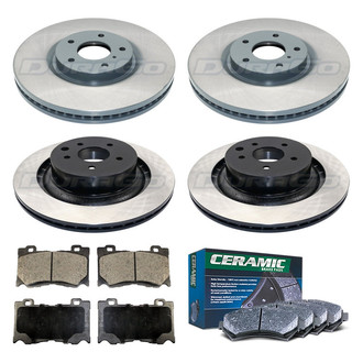 DuraGo® - Plain Front and Rear Brake Kit with Ceramic Pads