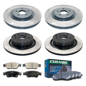DuraGo® - Plain Front and Rear Brake Kit with Ceramic Pads