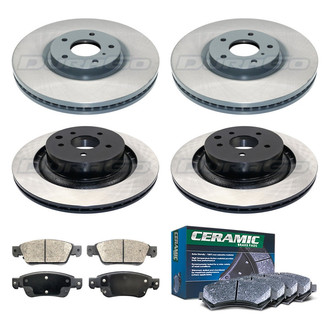 DuraGo® - Plain Front and Rear Brake Kit with Ceramic Pads