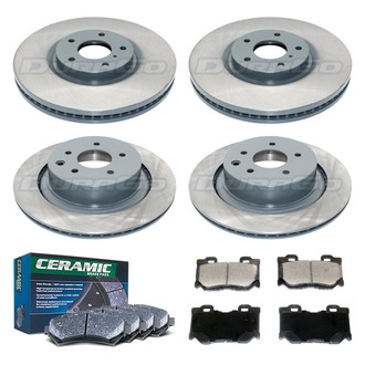 DuraGo® - Plain Front and Rear Brake Kit with Ceramic Pads