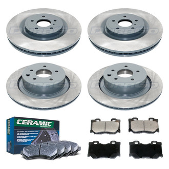 DuraGo® - Plain Front and Rear Brake Kit with Ceramic Pads